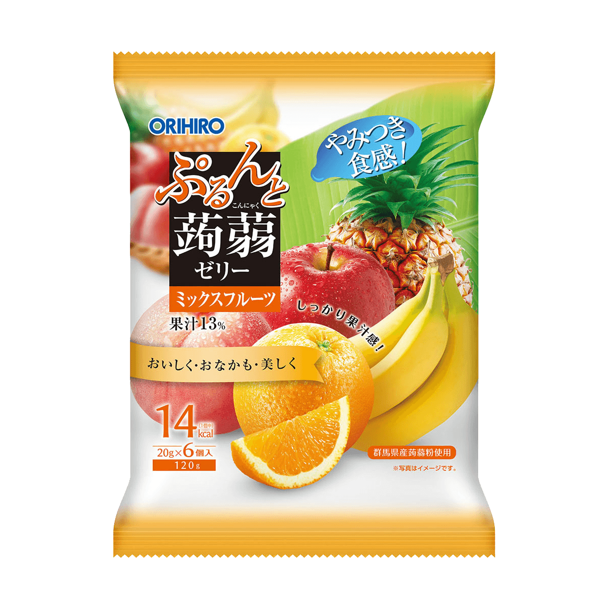 ORIHIRO 蒟蒻果冻 混合水果口味 120g