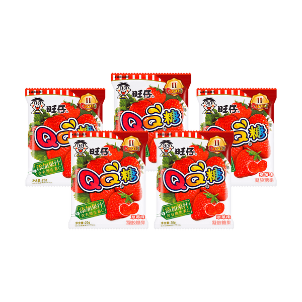 旺旺 旺仔QQ糖 草莓味 20g*5包装