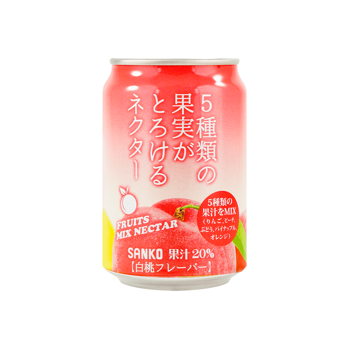 SANKO 5种水果 蜜桃混合果汁 280ml