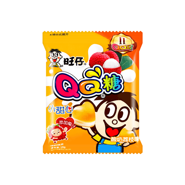 旺旺 旺仔QQ糖  酸奶荔枝味 18g*5包装