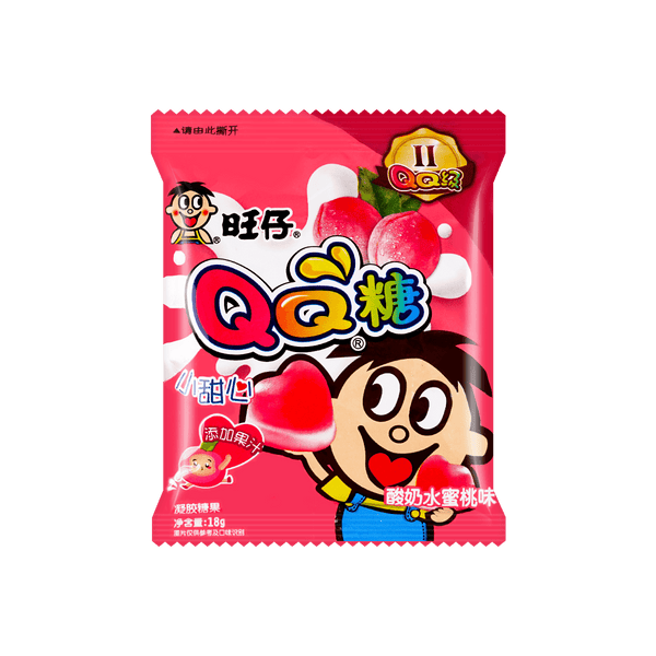 旺旺 旺仔QQ糖 酸奶水蜜桃味 18g*5包装