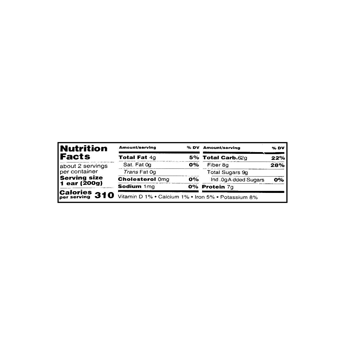 北纬47度 黑珍珠甜糯鲜玉米 400g