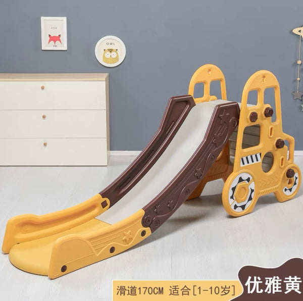 宝宝滑滑梯 可折叠可拆卸易收纳 黄棕色 ***仅限自取