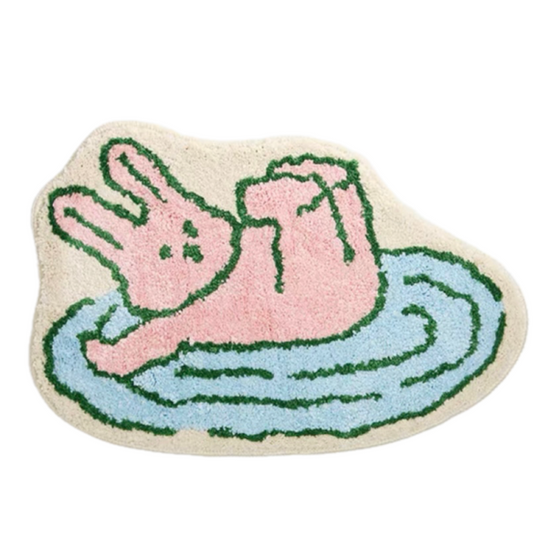 韩国原产原版 植绒地毯 兔子款 60*41cm