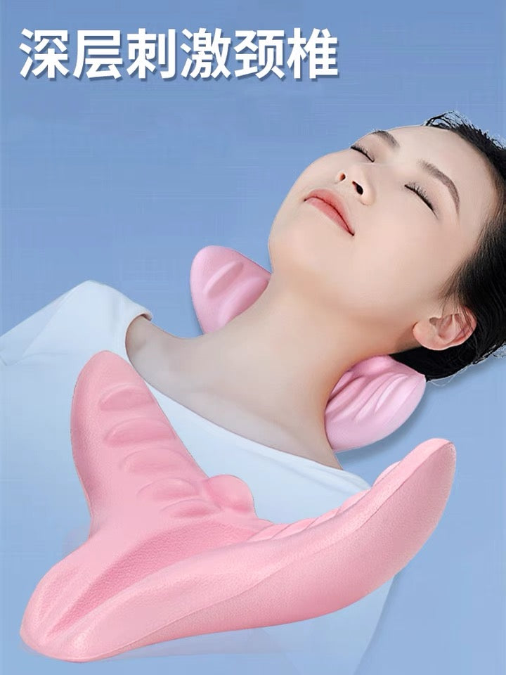 派度 颈椎按摩枕 粉色